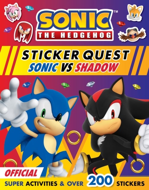 Book cover of Sonic the Hedgehog Sticker Quest: Sonic vs Shadow