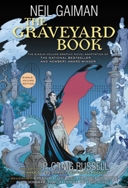 Book cover of The Graveyard Book Graphic Novel Single Volume