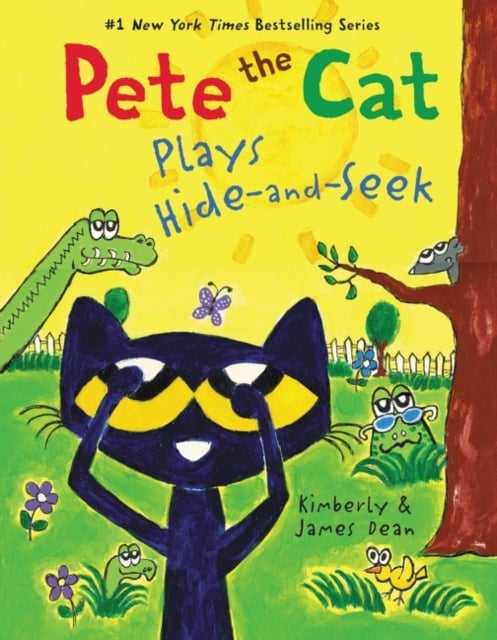 Book cover of Pete the Cat Plays Hide-and-Seek