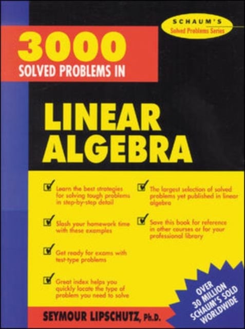 Book cover of 3,000 Solved Problems in Linear Algebra
