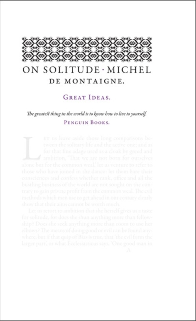 Book cover of On Solitude
