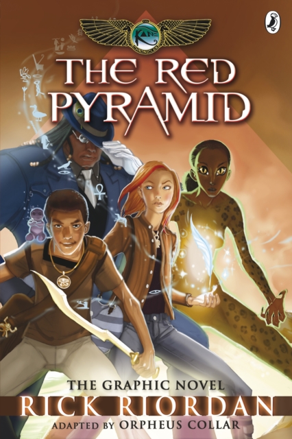 Book cover of The Red Pyramid: The Graphic Novel (The Kane Chronicles Book 1)