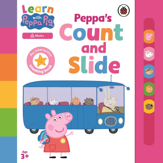 Book cover of Learn with Peppa: Peppa's Count and Slide