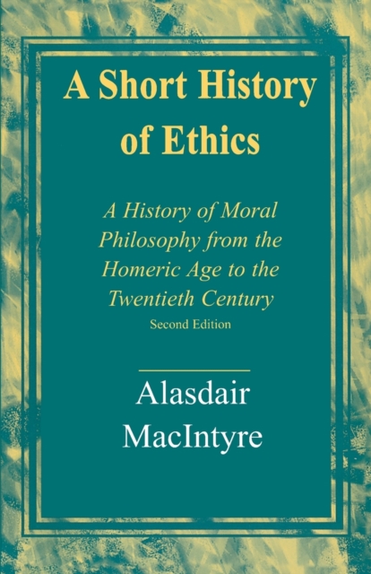 Book cover of A Short History of Ethics