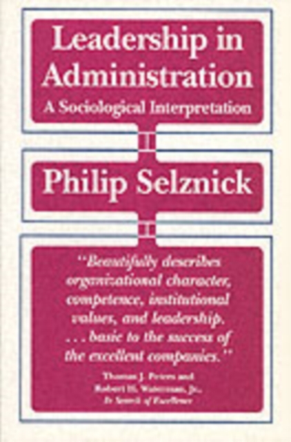 Book cover of Leadership in Administration