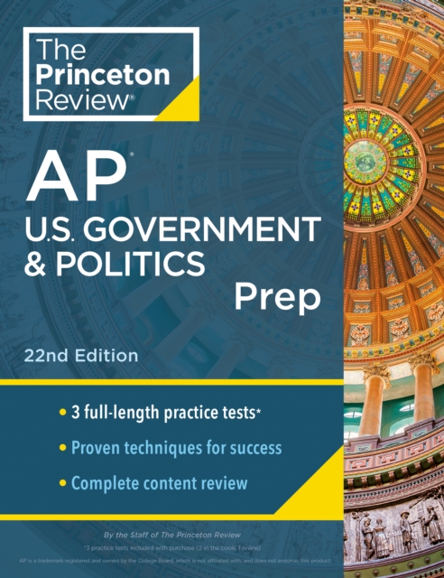 Book cover of Princeton Review AP U.S. Government & Politics Prep, 2024