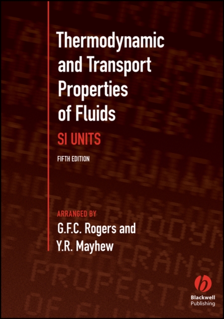Book cover of Thermodynamic and Transport Properties of Fluids