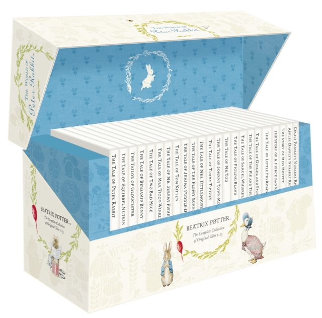 Book cover of The World of Peter Rabbit - The Complete Collection of Original Tales 1-23 White Jackets