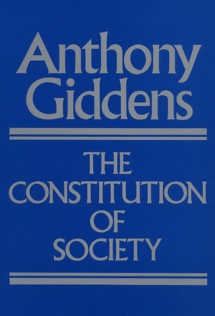 Book cover of The Constitution of Society