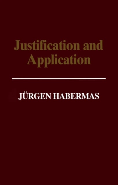 Book cover of Justification and Application