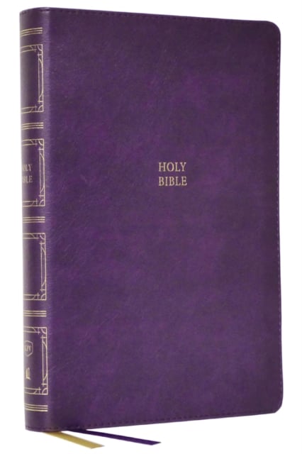 Book cover of KJV Holy Bible: Paragraph-style Large Print Thinline with 43,000 Cross References, Purple Leathersoft, Red Letter, Comfort Print: King James Version