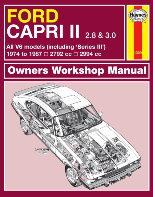 Book cover of Ford Capri II (and III) 2.8 & 3.0 V6 (74 - 87) Haynes Repair Manual
