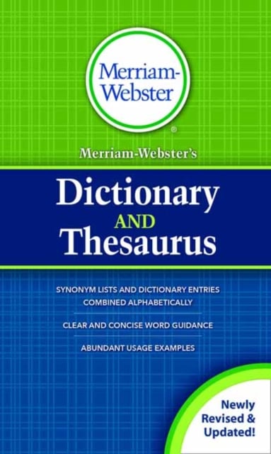 Book cover of MerriamWebster’s Dictionary and Thesaurus