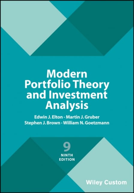 Book cover of Modern Portfolio Theory and Investment Analysis