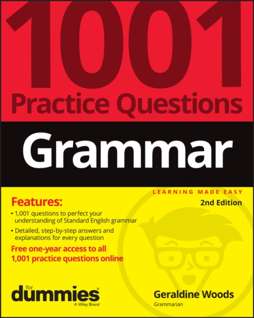 Book cover of Grammar: 1001 Practice Questions For Dummies (+ Free Online Practice)