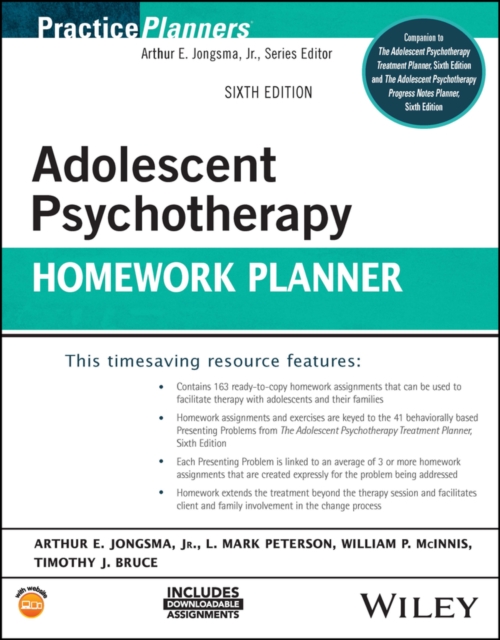 Book cover of Adolescent Psychotherapy Homework Planner
