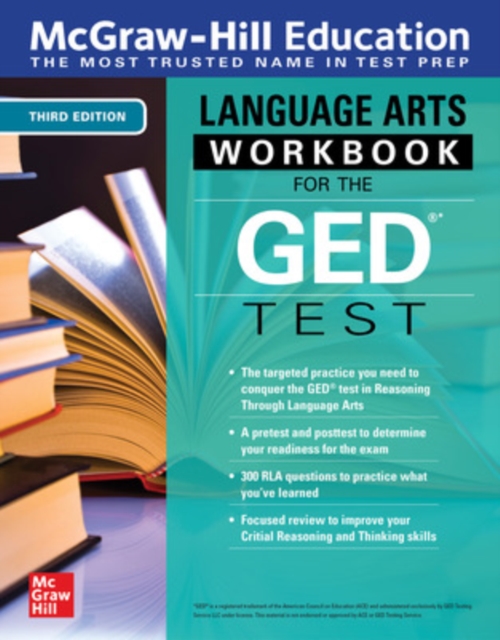 Book cover of McGraw-Hill Education Language Arts Workbook for the GED Test, Third Edition