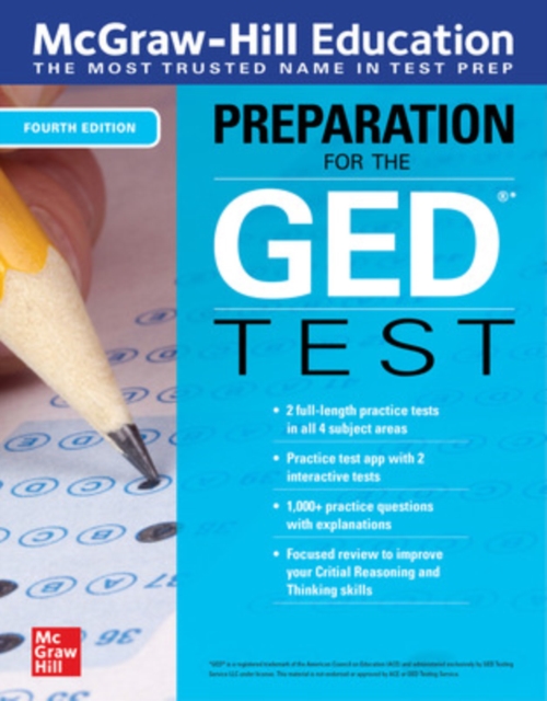 Book cover of McGraw-Hill Education Preparation for the GED Test, Fourth Edition