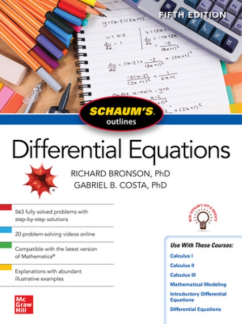 Book cover of Schaum's Outline of Differential Equations, Fifth Edition