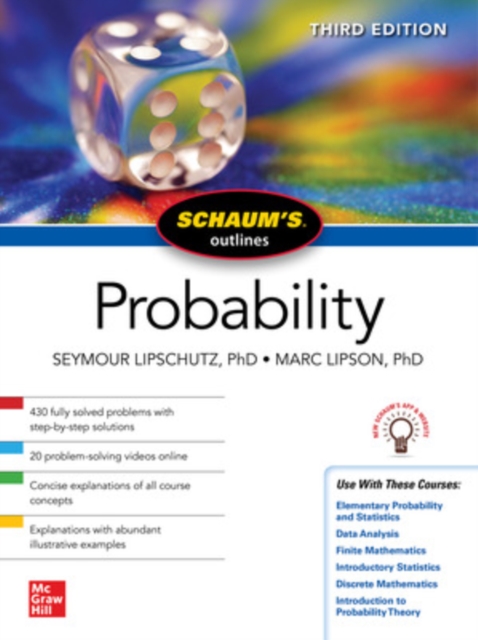 Book cover of Schaum's Outline of Probability, Third Edition