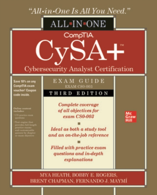 Book cover of CompTIA CySA+ Cybersecurity Analyst Certification All-in-One Exam Guide, Third Edition (Exam CS0-003)