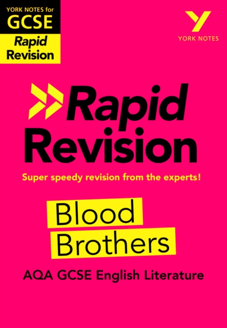 Book cover of York Notes RAPID AQA GCSE (Revision Guide) Blood Brothers - for 2026, 2027 exams