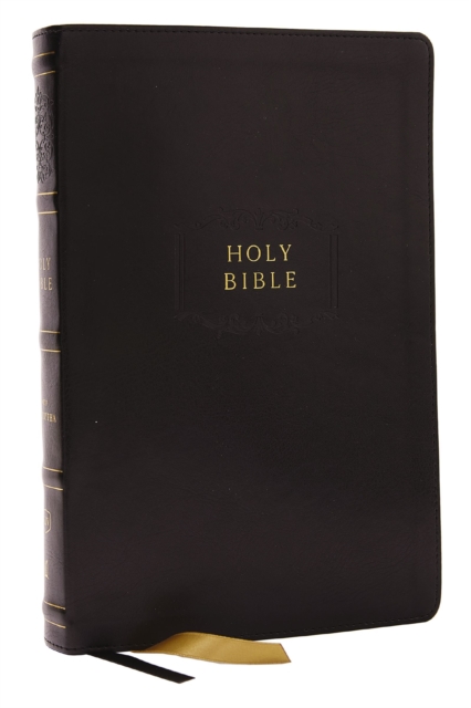 Book cover of KJV Holy Bible with Apocrypha and 73,000 Center-Column Cross References, Black Leathersoft, Red Letter, Comfort Print (Thumb Indexed): King James Version