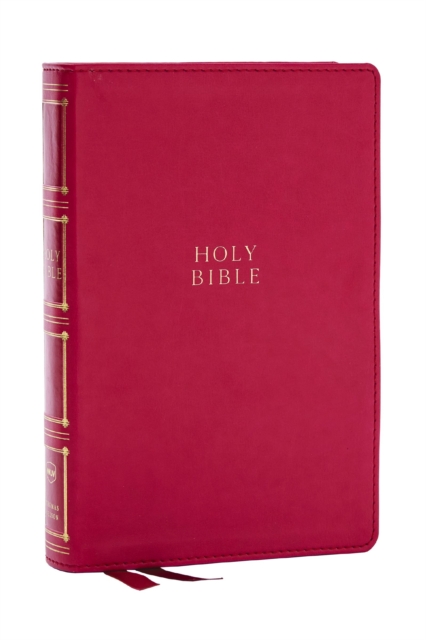 Book cover of NKJV, Compact Center-Column Reference Bible, Dark Rose Leathersoft, Red Letter, Comfort Print (Thumb Indexed)