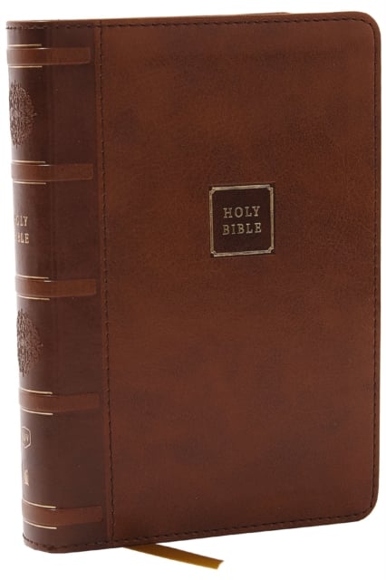 Book cover of KJV Holy Bible: Compact with 43,000 Cross References, Brown Leathersoft, Red Letter, Comfort Print: King James Version
