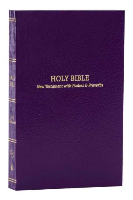 Book cover of KJV Holy Bible: Pocket New Testament with Psalms and Proverbs, Purple Softcover, Red Letter, Comfort Print: King James Version