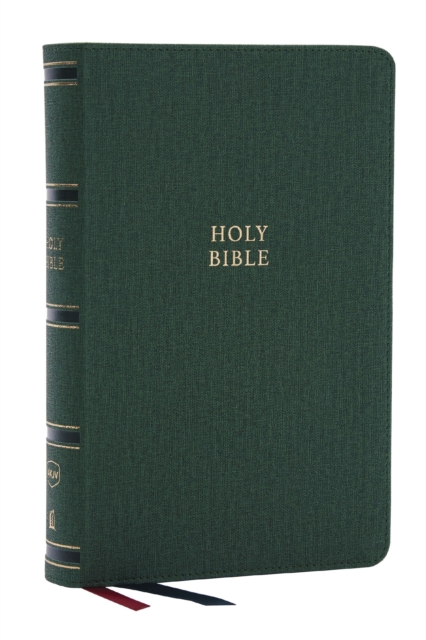 Book cover of NKJV, Single-Column Reference Bible, Verse-by-verse, Green Leathersoft, Red Letter, Comfort Print (Thumb Indexed)