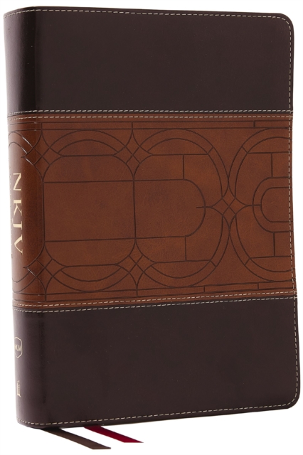 Book cover of NKJV Study Bible, Leathersoft, Brown, Full-Color, Comfort Print