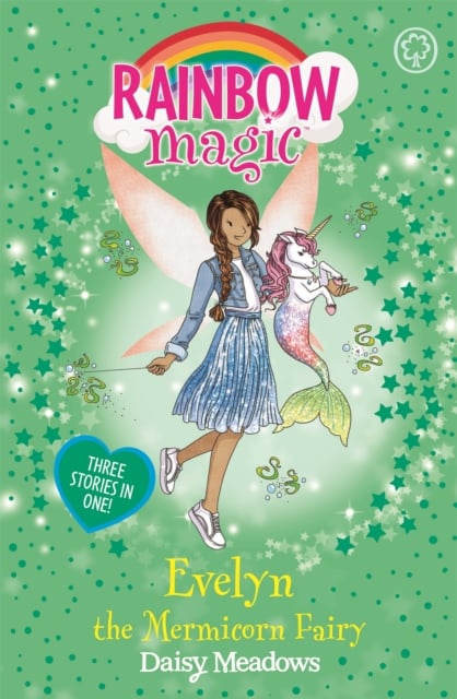 Book cover of Rainbow Magic: Evelyn the Mermicorn Fairy