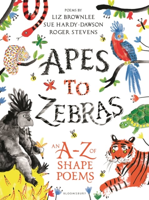 Book cover of Apes to Zebras: An A-Z of Shape Poems