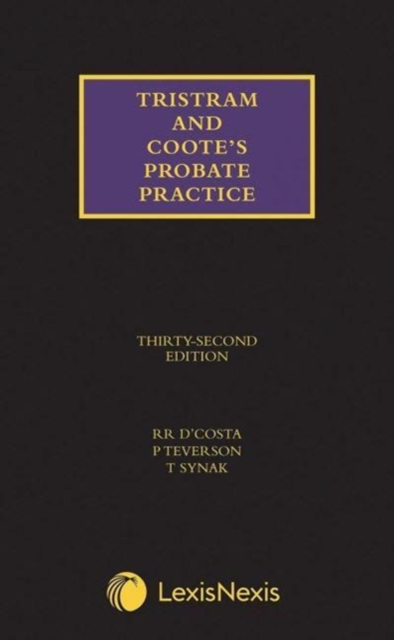 Book cover of Tristram and Coote's Probate Practice