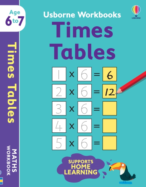 Book cover of Usborne Workbooks Times Tables 6-7