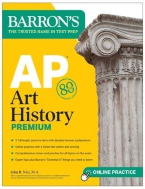 Book cover of AP Art History Premium, Sixth Edition: Prep Book with 5 Practice Tests + Comprehensive Review + Online Practice