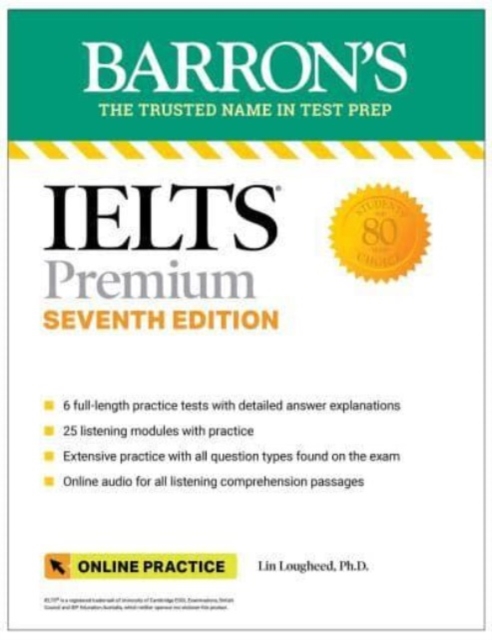 Book cover of IELTS Premium: 6 Practice Tests + Comprehensive Review + Online Audio, Seventh Edition