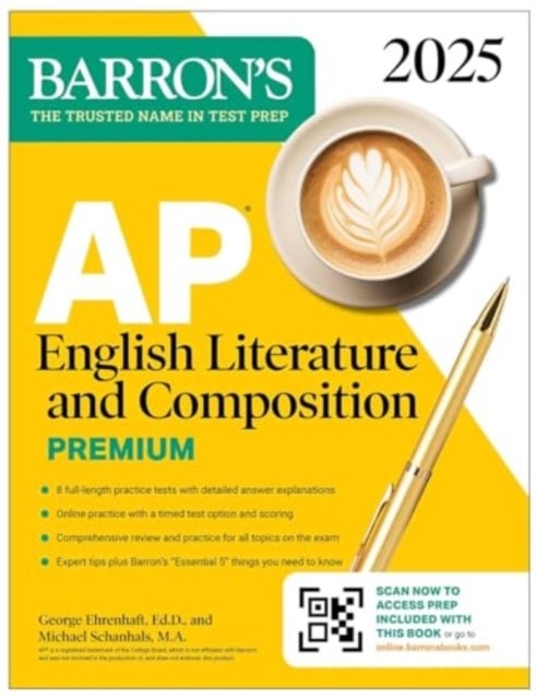 Book cover of AP English Literature and Composition Premium, 2025: Prep Book with 8 Practice Tests + Comprehensive Review + Online Practice