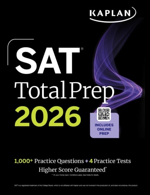 Book cover of SAT Total Prep 2026: Includes 4 Full Length Practice Tests, 1,100+ Practice Questions + 1 Year Access to Online Quizzes and Video Lessons and Tutorials