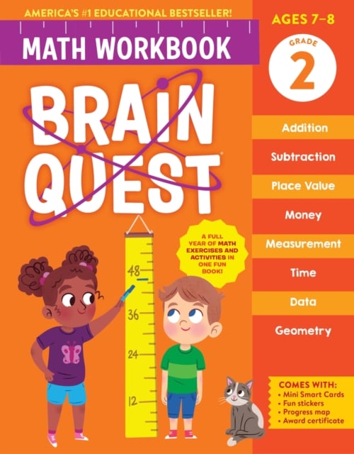 Book cover of Brain Quest Math Workbook: 2nd Grade