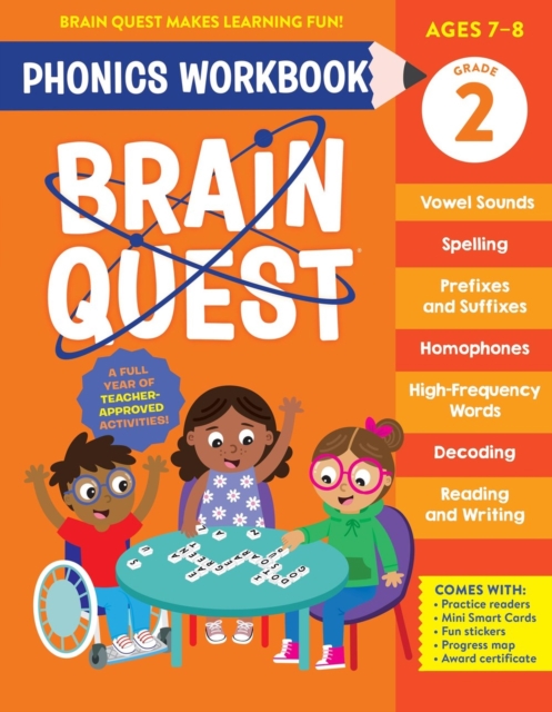 Book cover of Brain Quest Phonics Workbook: Grade 2