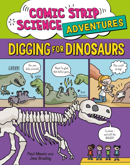 Book cover of Comic Strip Science Adventures: Digging for Dinosaurs