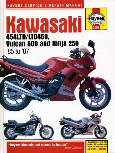 Book cover of Kawasaki 454 Ltd, Vulcan 500 & Ninja 250 (85 -07)