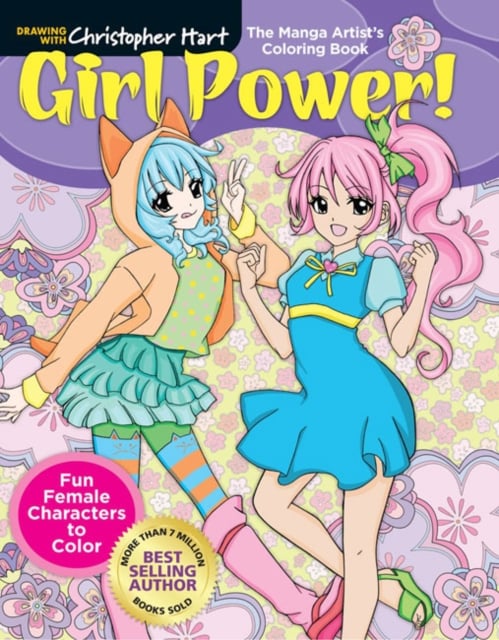 Book cover of Manga Artist's Coloring Book: Girl Power!