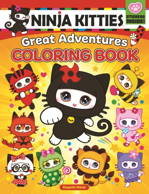 Book cover of Ninja Kitties Great Adventures Coloring Book