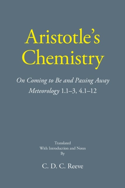 Book cover of Aristotle's Chemistry