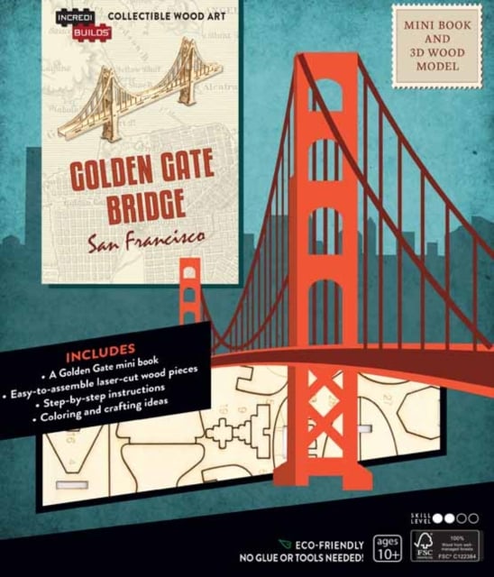 Book cover of IncrediBuilds: San Francisco: Golden Gate Bridge Book and 3D Wood Model