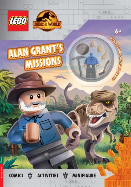 Book cover of LEGO® Jurassic World™: Alan Grant’s Missions: Activity Book with Alan Grant minifigure