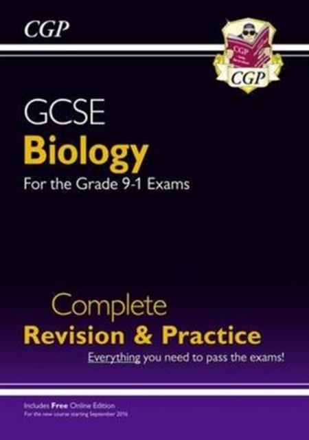 Book cover of GCSE Biology Complete Revision & Practice includes Online Ed, Videos & Quizzes